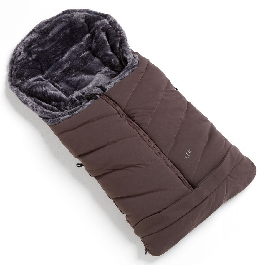 TFK Thermo-Fleece Fußsack mit verlängerbarem Fußteil in Braun - Bild 1
