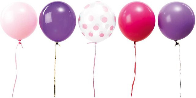 Rico Design Luftballon Mix Prinzessin in Rosa, Lila und Bunt, 12 Stück, Durchmesser: 30 cm - Bild 1