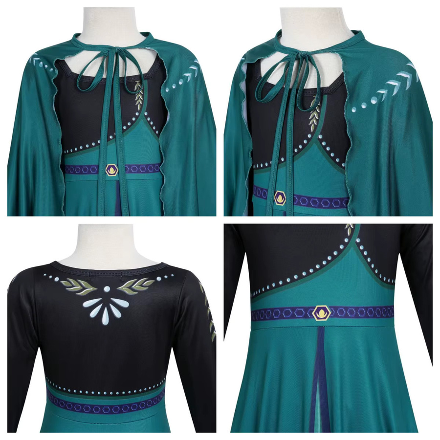 Disney Die Eiskönigin Anna Coronation Kinderkostüm, Prinzessin, Grün, Textil - Bild 3