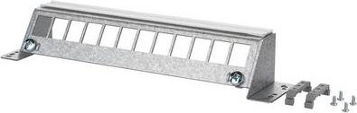 Metz Connect SmartConnect PP 12Port Keystone Patchpanel unbestückt in Silber - Bild 1