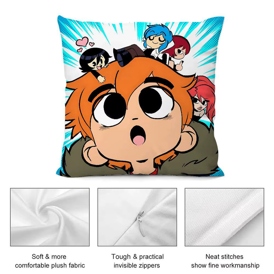 52TOYS Scott Pilgrim Vs The World Kissenbezug aus Polyester mit Reißverschluss, Mehrfarbig, B/T/H: 40 x 40 x 40 cm - Bild 2