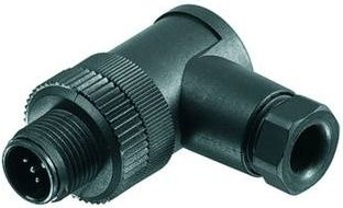 Weidmüller Sensor-Aktor-Steckverbinder M12 Stecker gewinkelt unkonfektioniert Polzahl 5 Schwarz - Bild 1