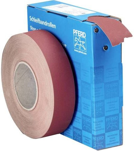PFERD Korund Schleifbandrolle SBR für universelle Anwendung, Körnung 320, Breite: 40 mm, Länge: 50 m - Bild 1