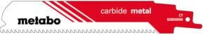 Metabo Säbelsägeblatt Carbide Metal mit Carbide-Spitzen, Länge: 150 mm, Breite: 1,25 mm, Bohrung: 3 mm, 8 TPI - Bild 1