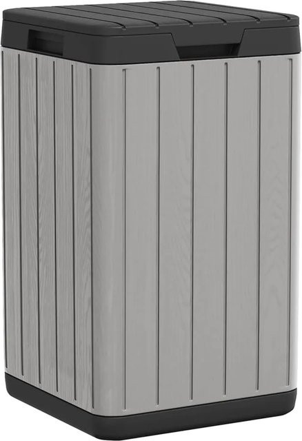 vidaXL Outdoor-Mülltonne aus Kunststoff in Grau, B/T/H: 38 x 38 x 65 cm - Bild 1