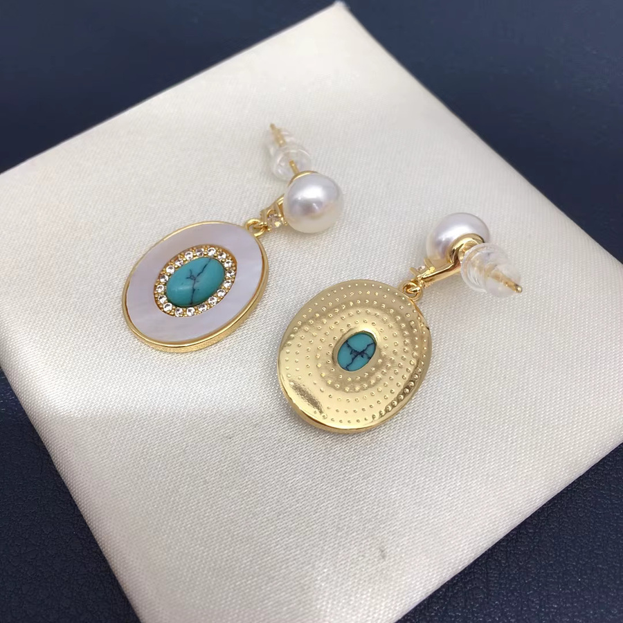 ZHBORUINI Ohrringe, Perle, Gold, Damen - Bild 6