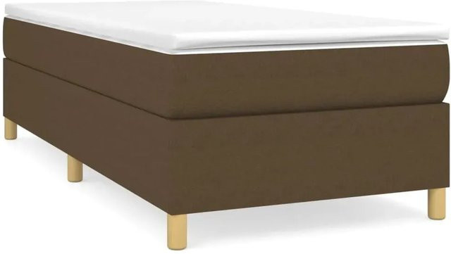 vidaXL Boxspringbett aus Stoff in Braun, B/T: 100 x 200 cm - Bild 1