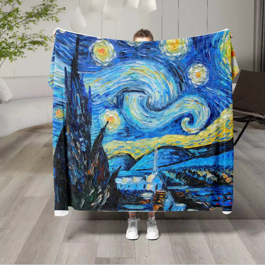 Van Gogh Kunstlandschaft Flanell-Decke für Erwachsene und Kinder - Bild 1