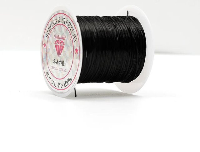 Elastische Schnur, schwarz, 8m/Rolle - Bild 1