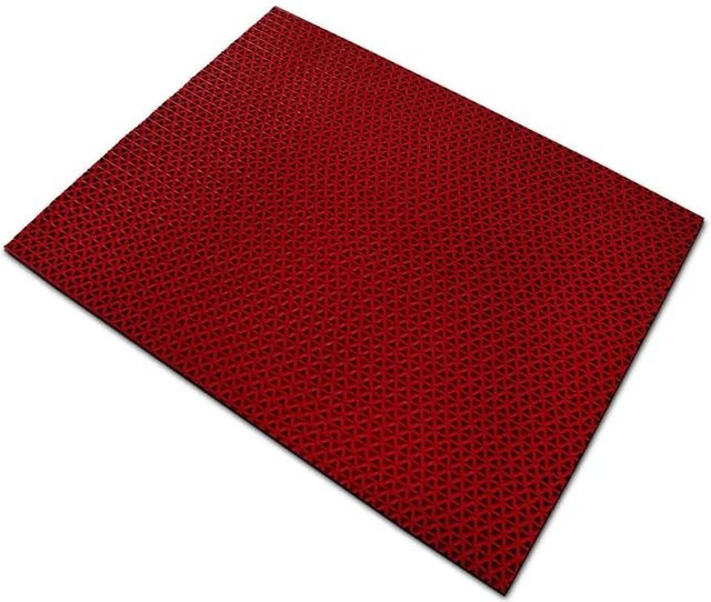 KARAT Hygienematte für Barfußzonen in Rot, UV-beständig, antibakteriell und rutschfest, B: 90 cm, L: 650 cm - Bild 1