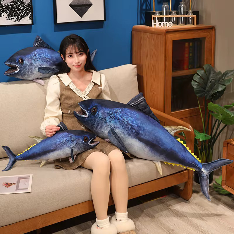 YUZHINUO Thunfisch-Plüschtier, Meerestiere, Blau - Bild 4