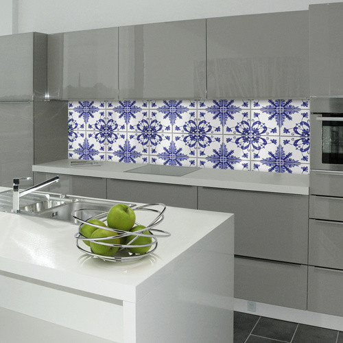 mySPOTTI Küchenrückwand Delfter Fliese in Blau und Weiß aus Aluminiumverbund mit Fliesenoptik, B/H: 220 x 60 cm - Bild 2