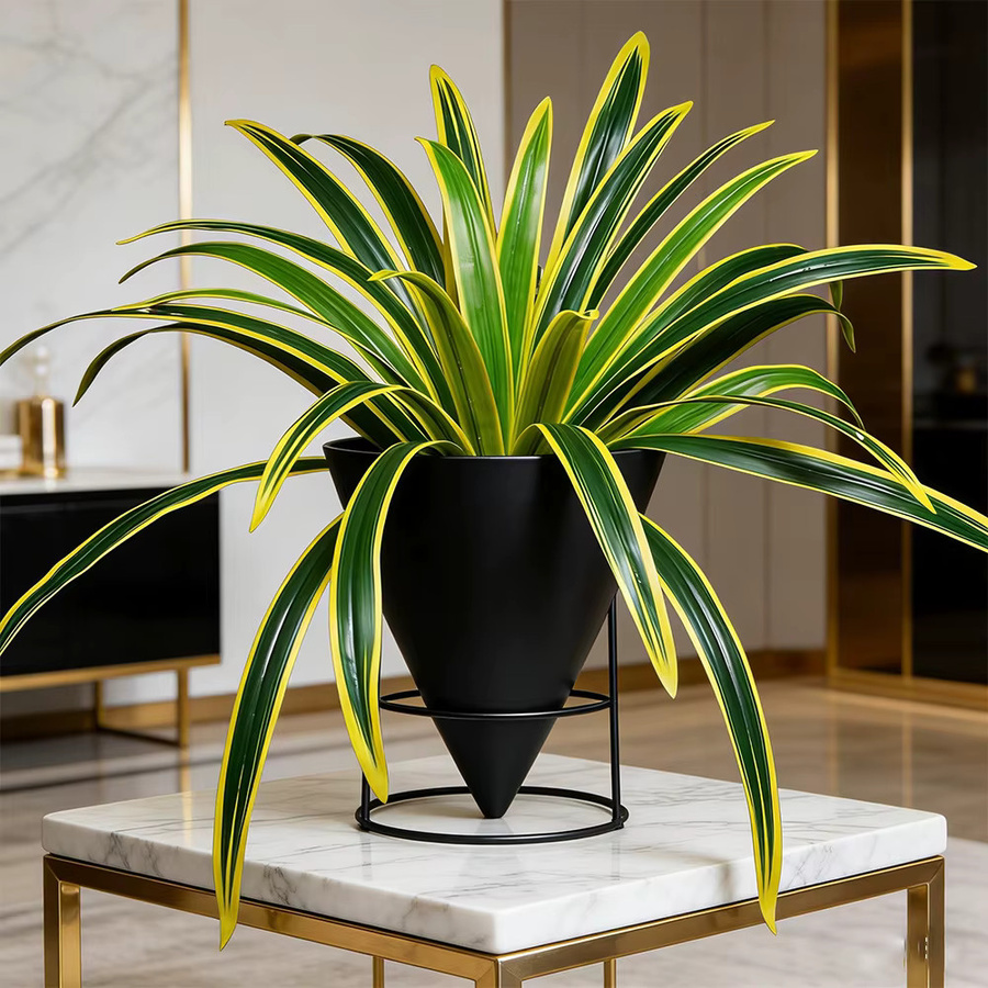 Kmitang Künstliche Orchideen und Chlorophytum-Pflanzen in Grün, Höhe: 60 cm - Bild 1