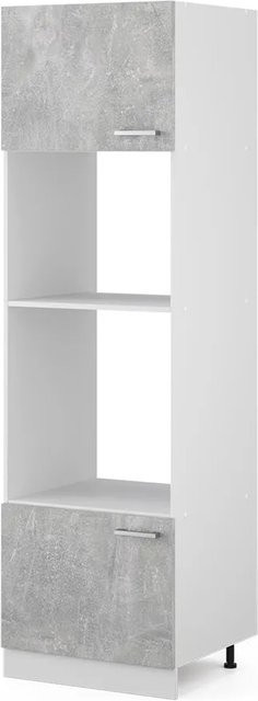 Vicco Mikrowellenschrank R-Line Küchenregal in Beton/Weiß, B/T/H: 60 x 57,2 x 207 cm - Bild 1