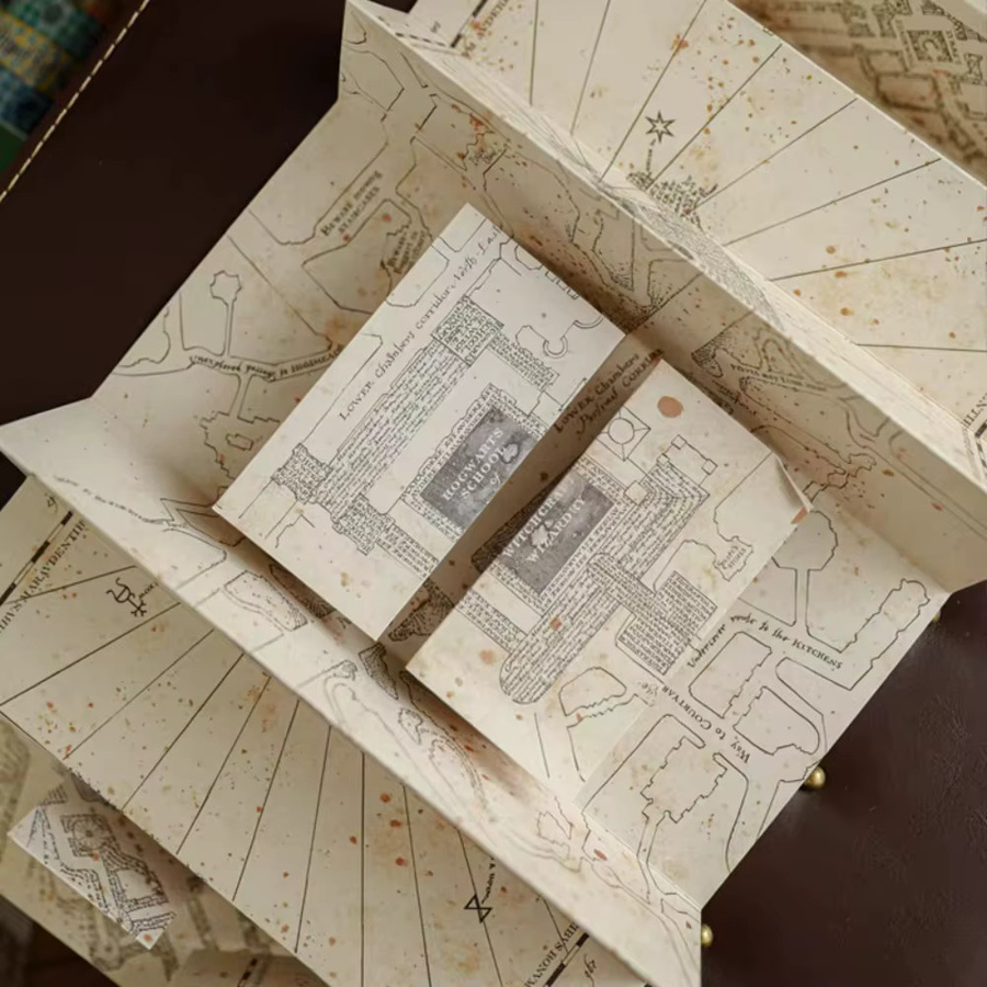 OTRAINBOW Harry Potter Magic Map Hogwarts Theme, Marauder's Maps Fan Collection - Bild 4