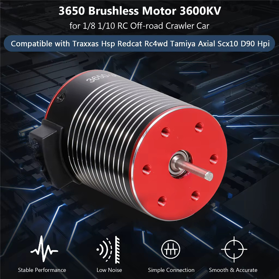RCZIPROY RC 3650 Combo Wasserdichter bürstenloser Motor, 1/10 RC Car Panzerschiff - Bild 1