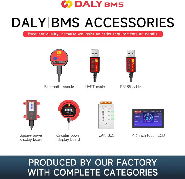 Daly BMS USB UART Kabel für Bluetooth und Smart BMS mit RS485 Anschluss - Bild 1