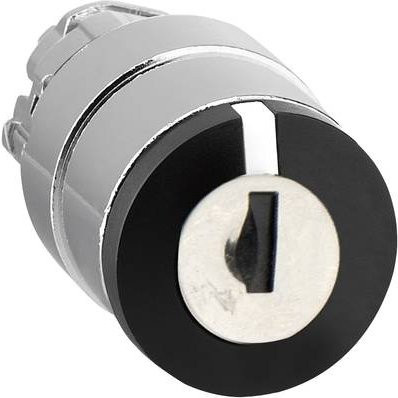 Schneider Electric ZB4BG2F015 Schlüsselschalter-Frontelement aus Metall in Schwarz und Silber - Bild 1