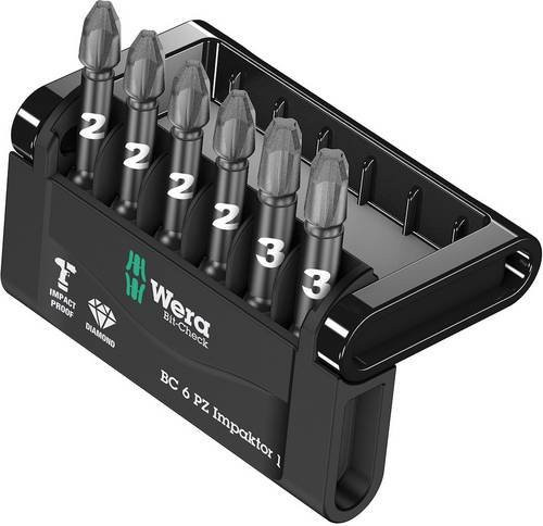 Wera Mini-Check Impaktor 3 Bit-Set 6-teilig Kreuzschlitz Pozidriv - Bild 1