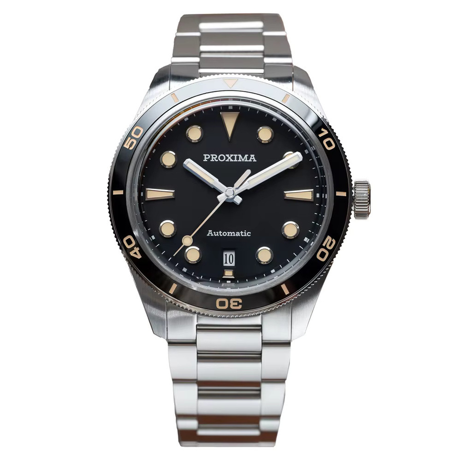 Proxima Armbanduhr Automatik, Edelstahl, Schwarz, Herren - Bild 4