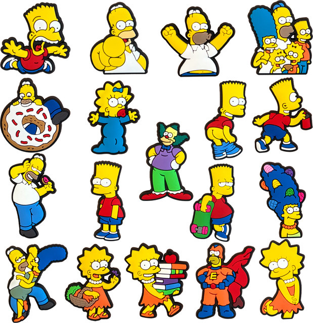 Hot Toys Simpson Schuh-Charms, 18-teiliges Set, PVC - Bild 1