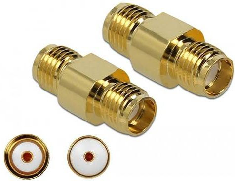 Delock 89974 SMA-Adapter SMA-Buchse in Gold - Bild 1