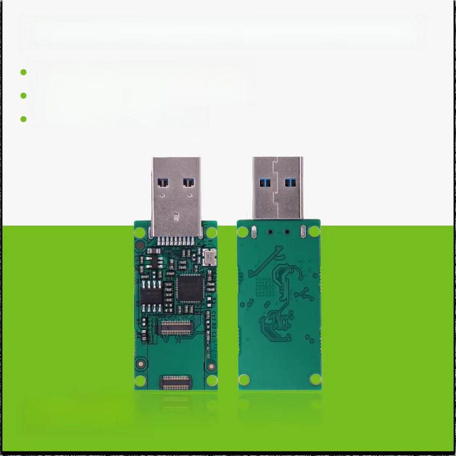 Radxa EMMC USB3-Lesegerät mit USB-C und USB-A Anschluss in Grün - Bild 1