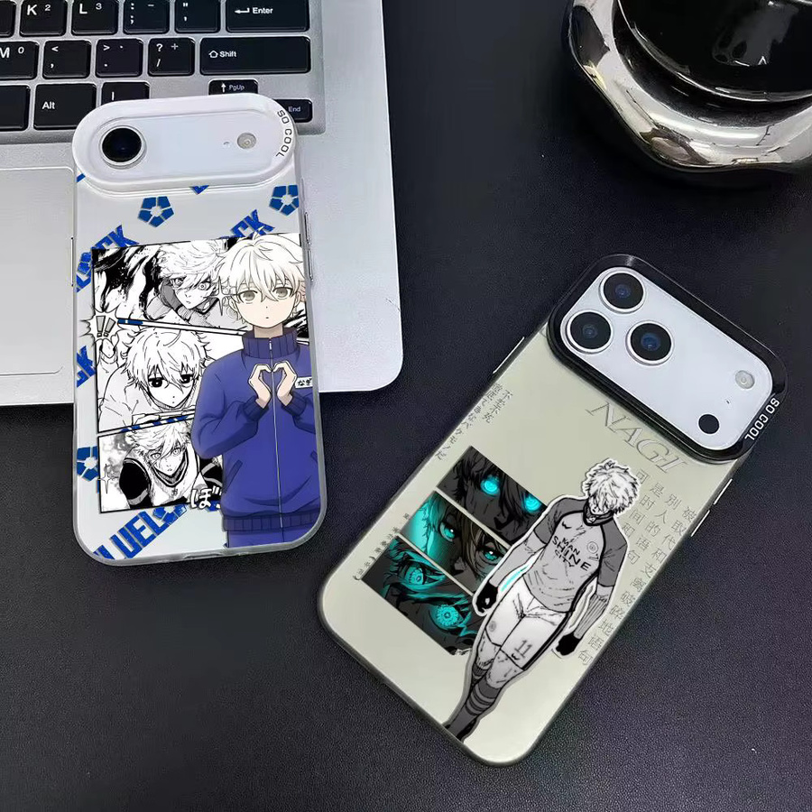 B-BLUE Handyhülle Seishiro Nagi für iPhone 11 bis 17 Pro Max Matte Laser Aurora stoßfest Schwarz - Bild 2