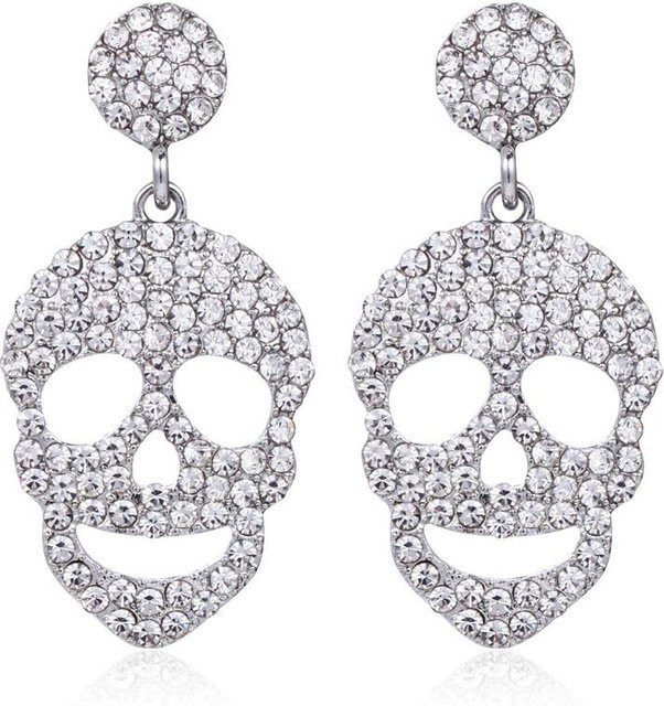 Lucky Star Jewelry Hängeohrringe, Messing, Silber, Zirkonia, Damen - Bild 1