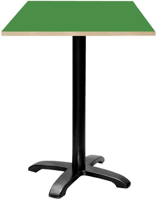 RestooTab Stehtisch Bazila quadratisch in Grün mit schwarzem Gestell, B/T/H: 60 x 60 x 112 cm - Bild 1