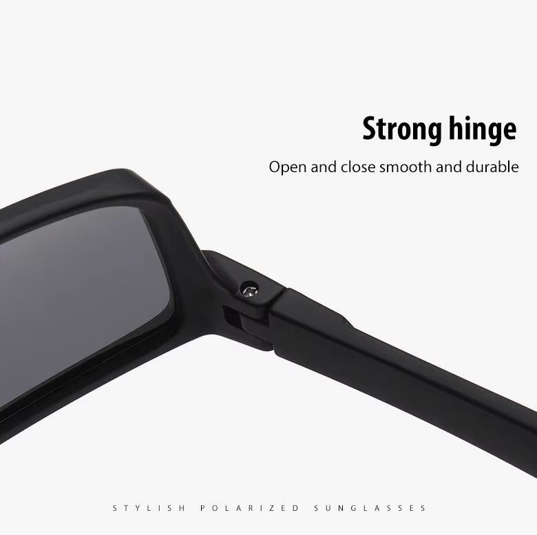 GSBJXZ Sportsonnenbrille, quadratisch, Vollrand, Kunststoff, schwarz, Herren, polarisiert - Bild 5
