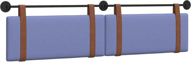 vidaXL Wandpaneel gepolstert in Uni Jeans Blau, B/H/T: 210 x 55 x 5 cm - Bild 1