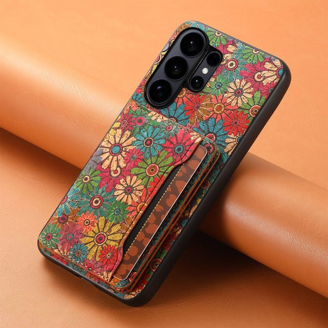Denior Magnetische Kork Handyhülle mit abnehmbarer Kartentasche für Samsung Galaxy S26 S25 S24 kompatibel mit MagSafe und kabellosem Laden - Bild 1
