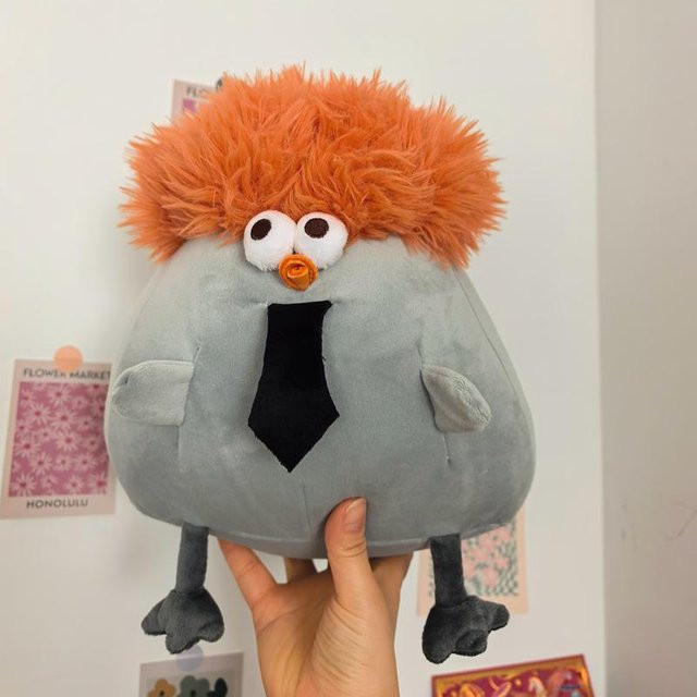 Yiran toy Hühnchen-Plüschkissen, graues Vogel-Stofftier, 28cm - Bild 1