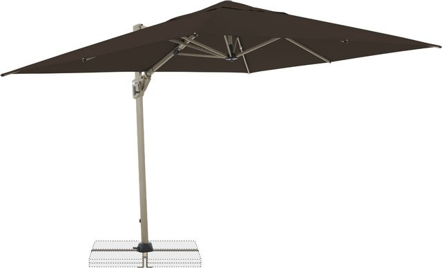 Doppler Pendelschirm Active Side Edition in Braun mit UPF 50+ Schutz, B: 350 cm, T: 260 cm - Bild 1