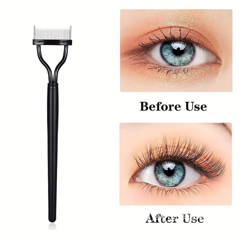 RUZOFO Wimperntrennkamm mit Metallzähnen, Edelstahl, Unisex - Bild 1