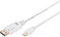 Digitus Mini-DisplayPort auf DisplayPort Adapterkabel in Weiß für Full HD 1080p mit DisplayPort 3.0 - Bild 1