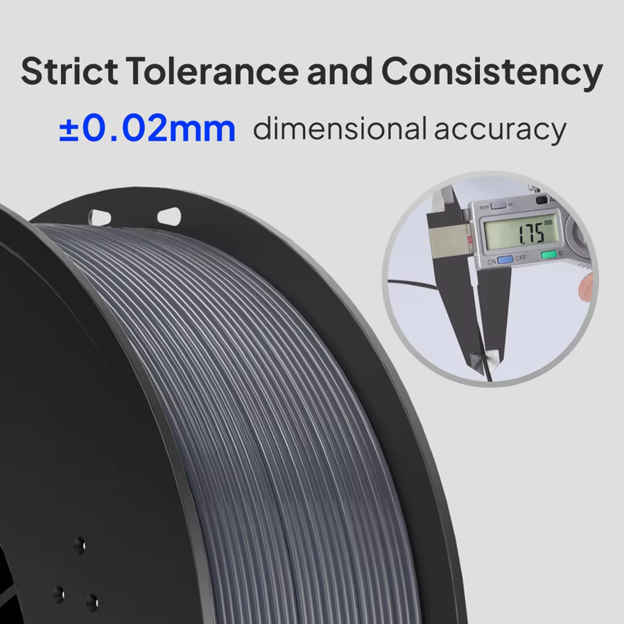 ELEGOO TPU Filament 1,75mm Grau 1kg Flexibles Filament mit 95A Shore-Härte für FDM-Drucker - Bild 3