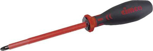 Cimco 2K-VDE-Kreuzschlitzdreher PZ1 x 165 mm in Schwarz-Transparent-Rot aus Edelstahl - Bild 1