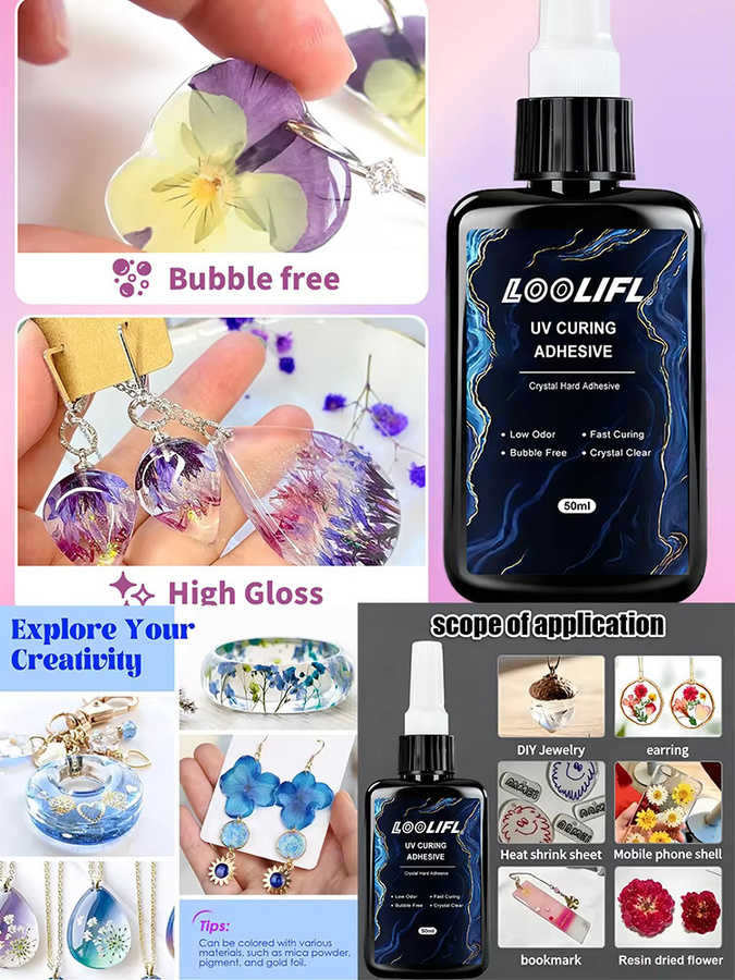 LOOLIFL UV-Harz Epoxidkleber transparent, 50g - Bild 7