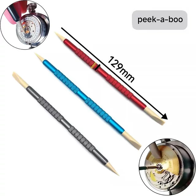 OAKCHARM Reinigungsstift für Uhrenzifferblätter, Peek Stick mit Zusatzwerk Kernklemme - Bild 1