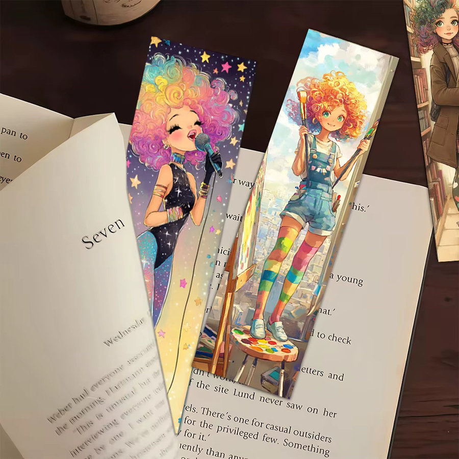 32 Stück Regenbogen-Mädchen-Lesezeichen von tlenpo in Multicolour mit kreativen künstlerischen Designs aus Papier - Bild 3