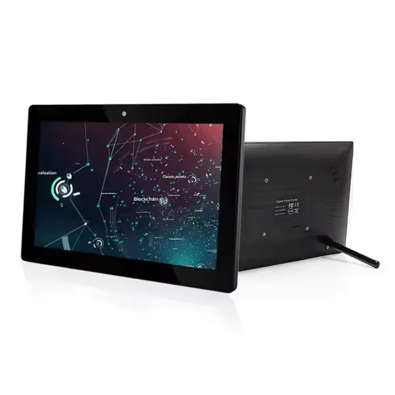 Wandmontiertes 10,1 Zoll Android 14 Kommerzielles Tablet mit kapazitivem Touchscreen und Ethernet/LAN in Schwarz - Bild 2