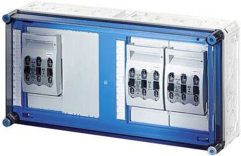 Hensel NH-Sicherungshalter 2000775, 3-polig, Sicherungsgröße 0, 125 A, 800 V, blau - Bild 1