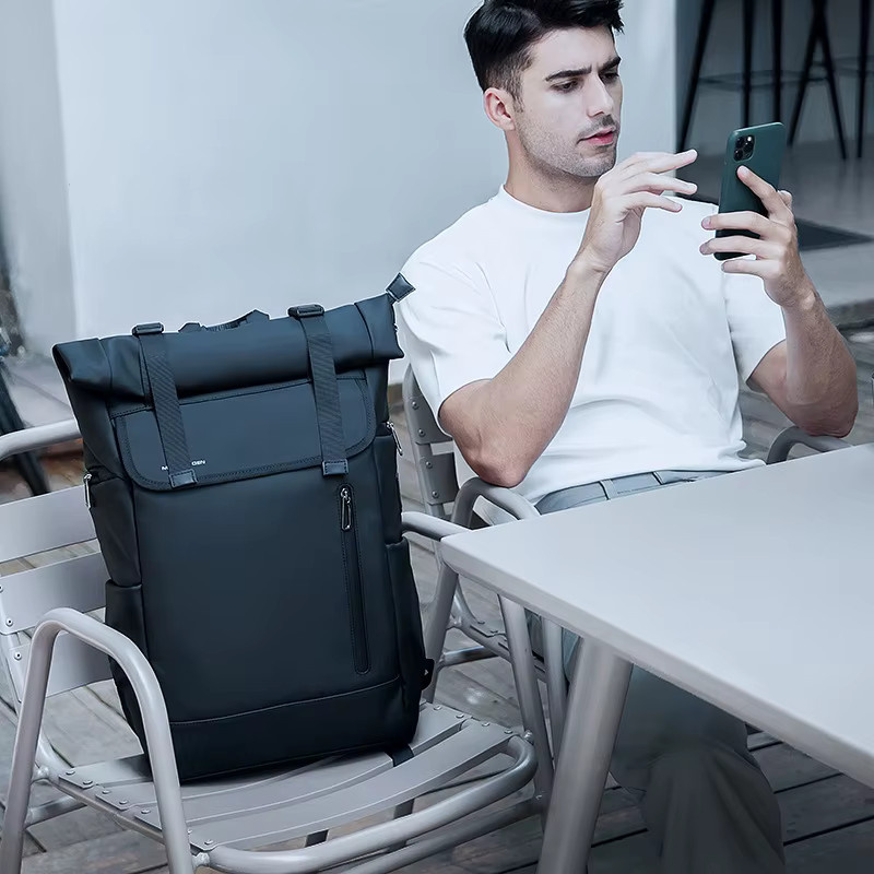 Mark Ryden Herren-Rucksack Schwarz mit USB-C Anschluss für 15,6-Zoll-Laptops und Oxford-Reisetasche - Bild 3