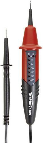 TESTBOY Spannungstester TB 40 Plus zweipolig 6-400 V AC/DC in Rot - Bild 1