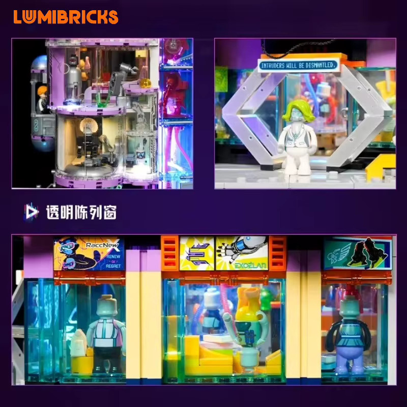 Lumibricks Cyberpunk-Serie Modegeschäft, Bausteine, Straßenansicht - Bild 4