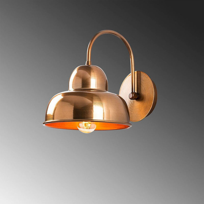 Opviq Wandleuchte Berceste in Gold aus Metall mit E27 Fassung, B/H/T: 27 x 24 x 27 cm - Bild 2