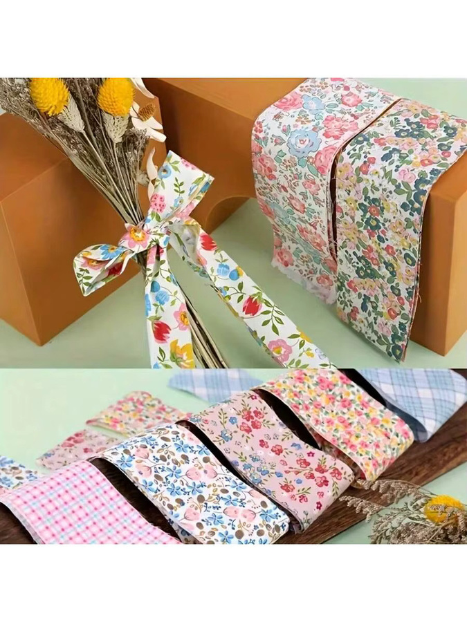 36 Stück floraler Baumwollstoff Patchwork-Rollenstoff in Multicolour für Quilten und Nähen B/H: 6,5 x 50 cm - Bild 2