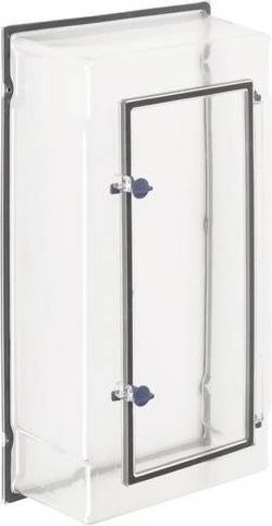 Hager ZAY450AT Zählerfeldabdeckung aus Kunststoff mit Tür, transparent, IP54, Breite: 45 cm - Bild 1